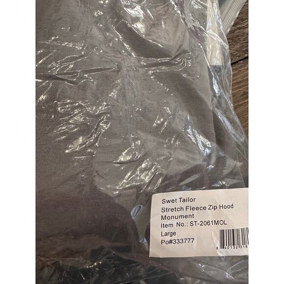 Swet Tailor Stretch Fleece Zip Hoodie – Monument Gray – Size L – NWT - Picture 6 of 6